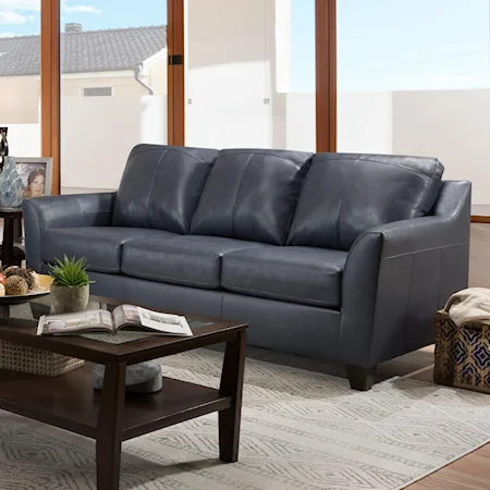 Contemporary Queen Sofa Sleeper with Tapered Arms